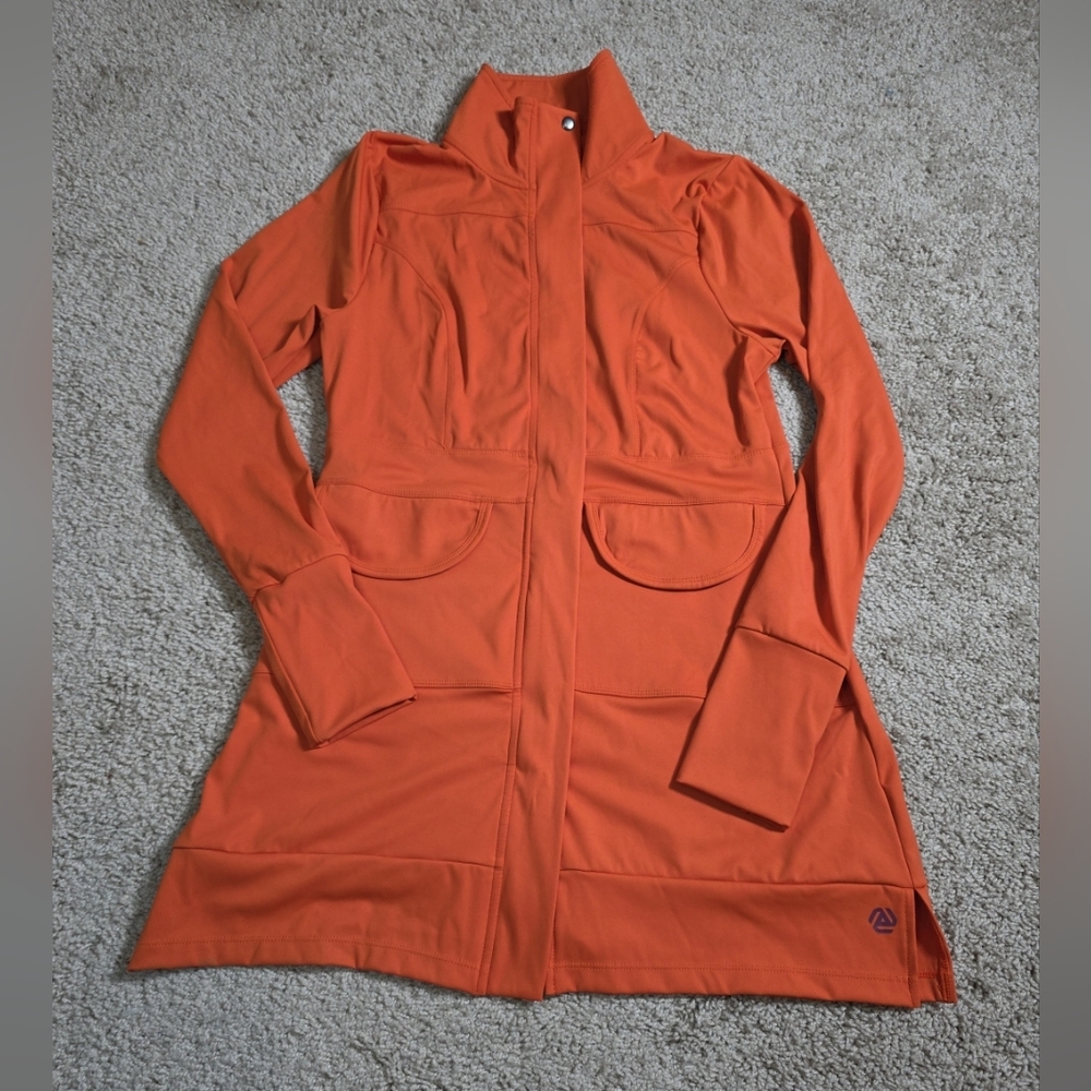 Any Age Activewear Womens Small  Full Zip Longline Athletic Jacket - Picture 2 of 7